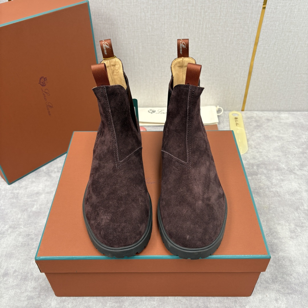 💋💍LP家 新品皮靴 Loro Pian* 诺悠*翩雅 切尔西男靴 把顶奢面料与实用设计揉进经典靴型里，