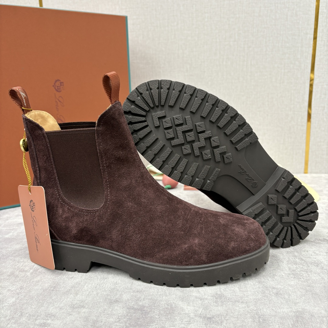 💋💍LP家 新品皮靴 Loro Pian* 诺悠*翩雅 切尔西男靴 把顶奢面料与实用设计揉进经典靴型里，