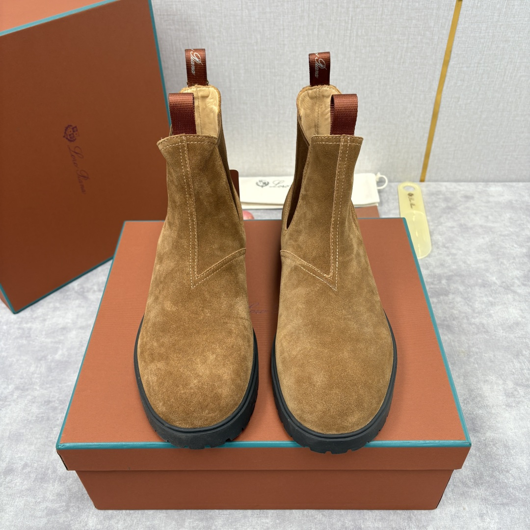 💋💍LP家 新品皮靴 Loro Pian* 诺悠*翩雅 切尔西男靴 把顶奢面料与实用设计揉进经典靴型里，