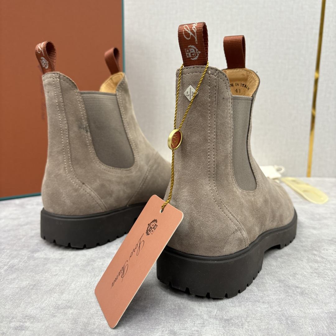 💋💍LP家 新品皮靴 Loro Pian* 诺悠*翩雅 切尔西男靴 把顶奢面料与实用设计揉进经典靴型里，
