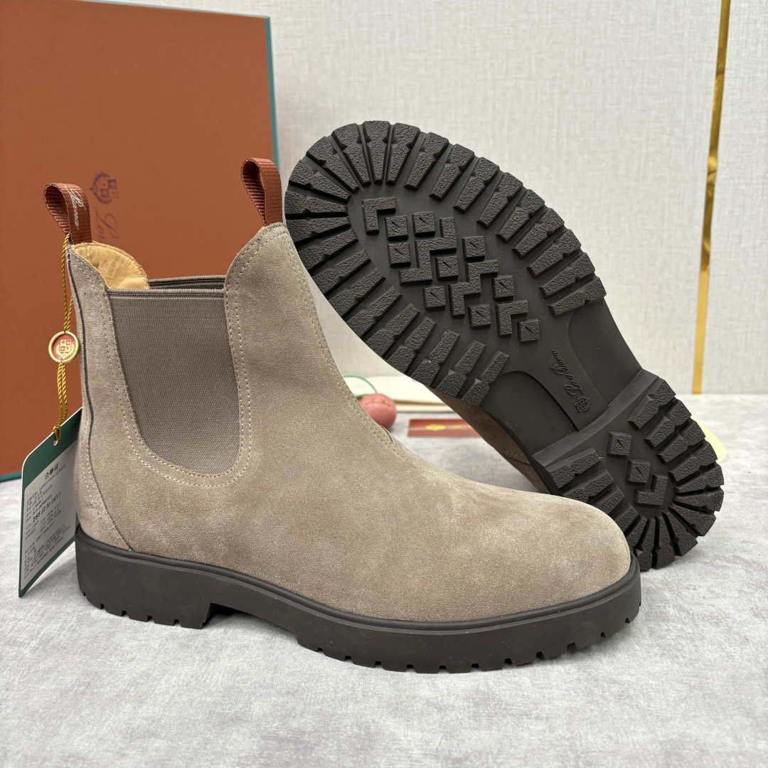 💋💍LP家 新品皮靴 Loro Pian* 诺悠*翩雅 切尔西男靴 把顶奢面料与实用设计揉进经典靴型里，