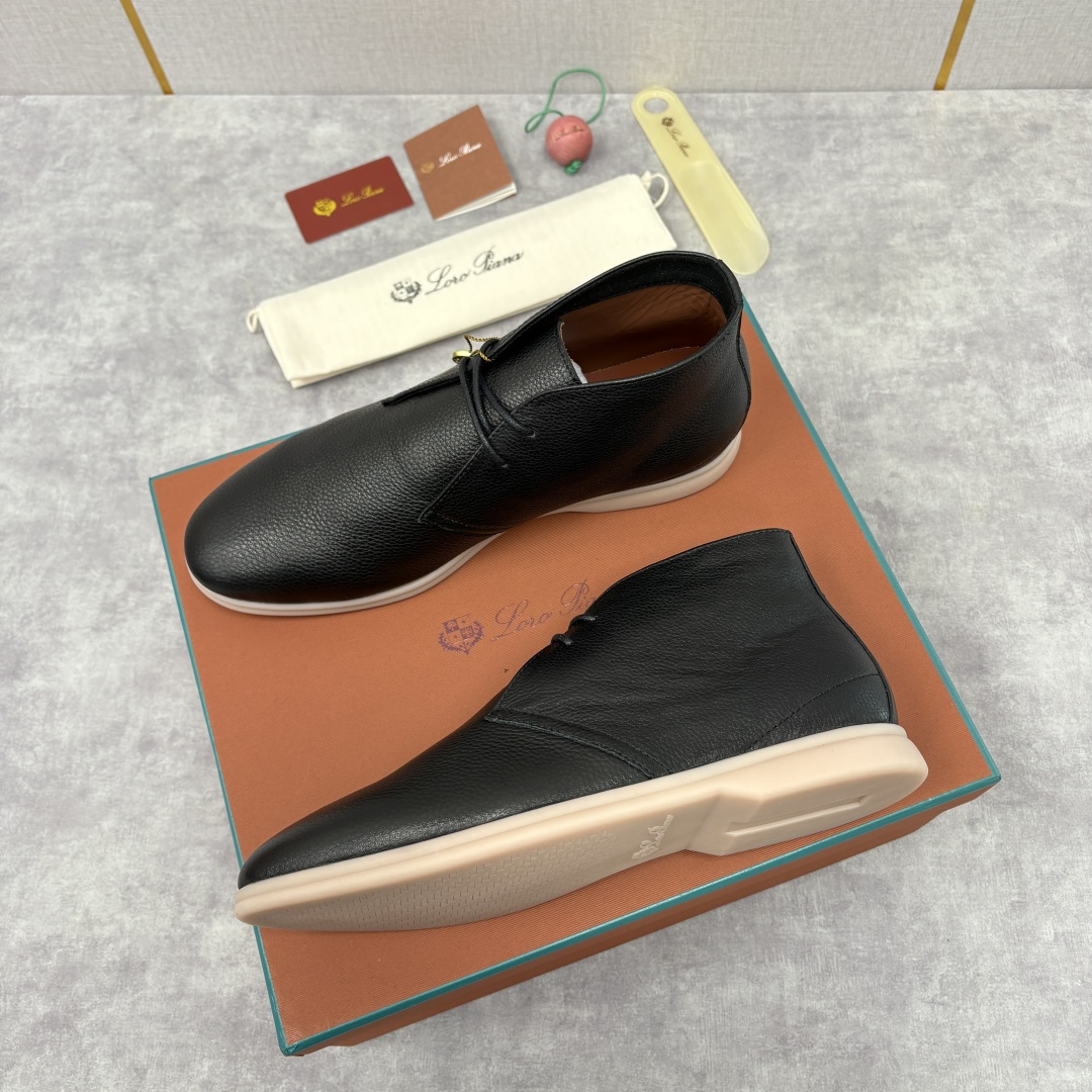 💋💍LP 家新品发售 Loro Pian* 诺悠*翩雅 的经典款短靴 此款沙漠靴系列采用荔枝纹牛皮/高丝