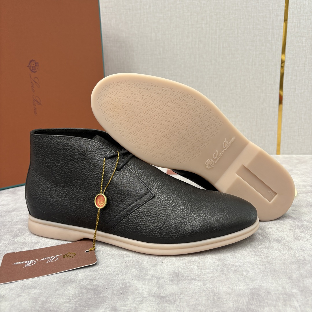 💋💍LP 家新品发售 Loro Pian* 诺悠*翩雅 的经典款短靴 此款沙漠靴系列采用荔枝纹牛皮/高丝