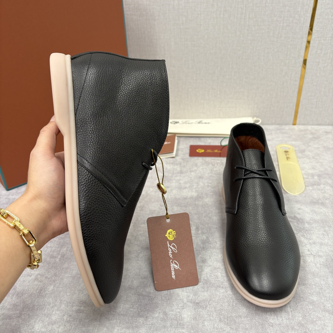 💋💍LP 家新品发售 Loro Pian* 诺悠*翩雅 的经典款短靴 此款沙漠靴系列采用荔枝纹牛皮/高丝