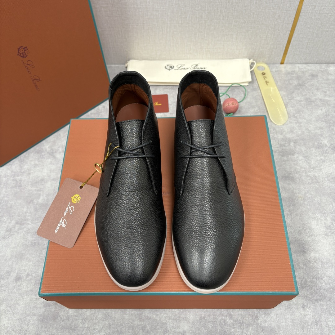 💋💍LP 家新品发售 Loro Pian* 诺悠*翩雅 的经典款短靴 此款沙漠靴系列采用荔枝纹牛皮/高丝