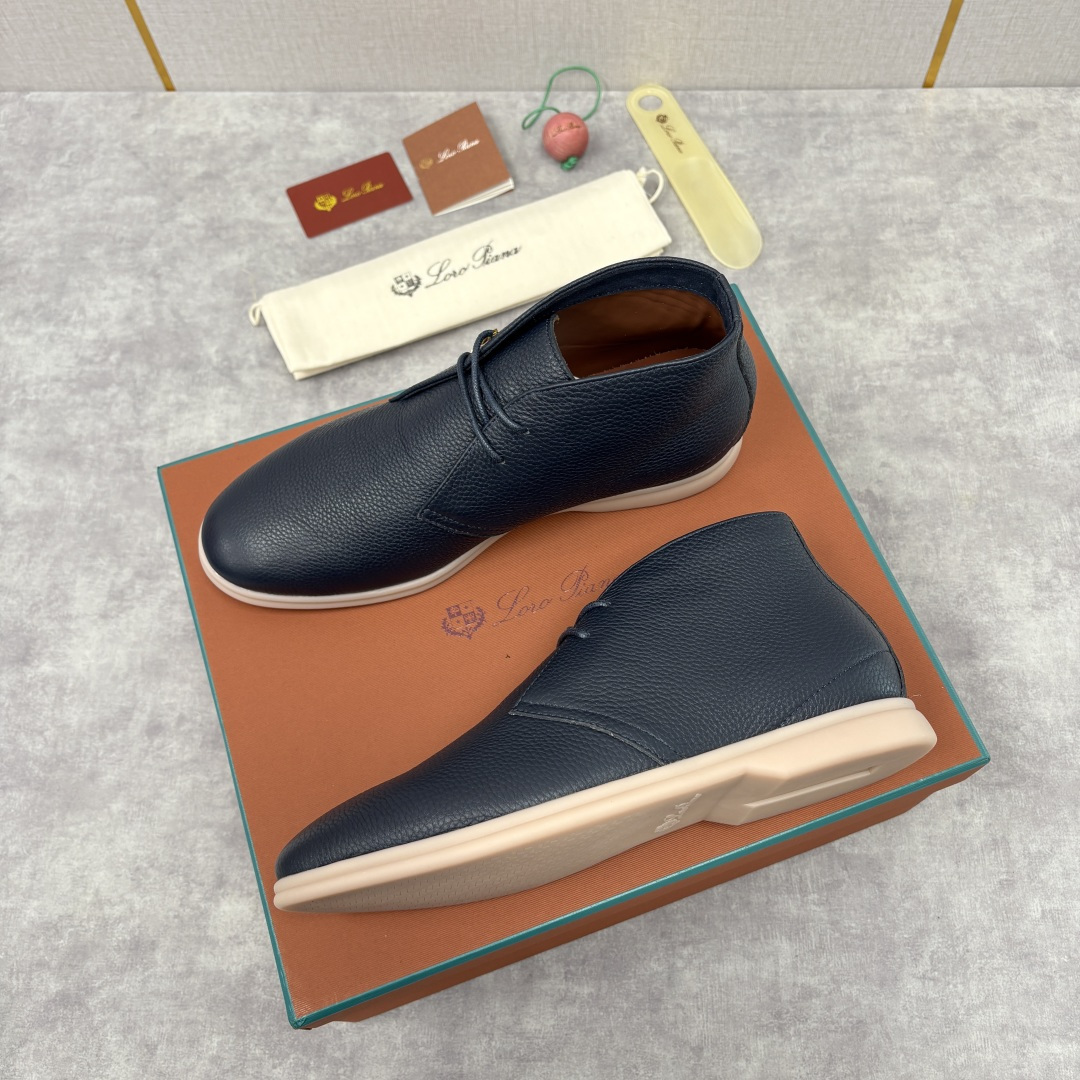 💋💍LP 家新品发售 Loro Pian* 诺悠*翩雅 的经典款短靴 此款沙漠靴系列采用荔枝纹牛皮/高丝