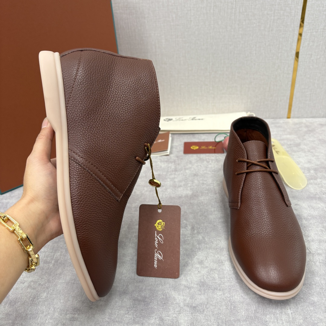 💋💍LP 家新品发售 Loro Pian* 诺悠*翩雅 的经典款短靴 此款沙漠靴系列采用荔枝纹牛皮/高丝