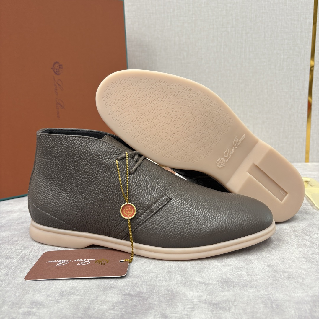 💋💍LP 家新品发售 Loro Pian* 诺悠*翩雅 的经典款短靴 此款沙漠靴系列采用荔枝纹牛皮/高丝