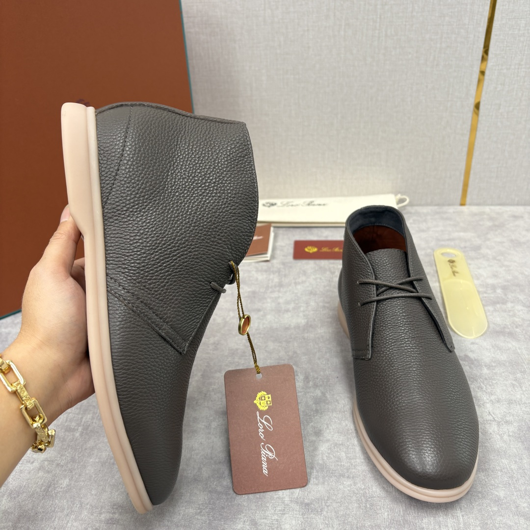 💋💍LP 家新品发售 Loro Pian* 诺悠*翩雅 的经典款短靴 此款沙漠靴系列采用荔枝纹牛皮/高丝