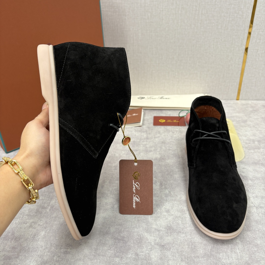 💋💍LP 家新品发售 Loro Pian* 诺悠*翩雅 的经典款短靴 此款沙漠靴系列采用荔枝纹牛皮/高丝