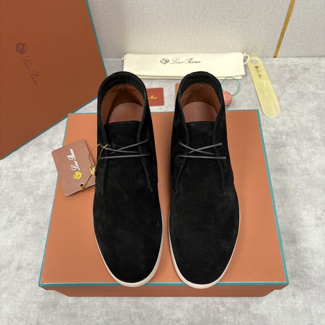 💋💍LP 家新品发售 Loro Pian* 诺悠*翩雅 的经典款短靴 此款沙漠靴系列采用荔枝纹牛皮/高丝