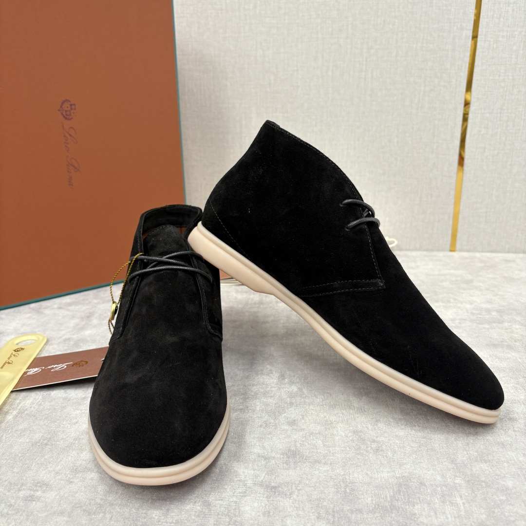 💋💍LP 家新品发售 Loro Pian* 诺悠*翩雅 的经典款短靴 此款沙漠靴系列采用荔枝纹牛皮/高丝