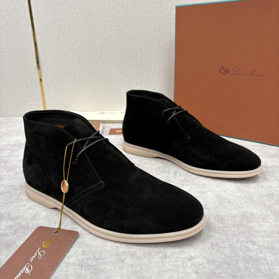 💋💍LP 家新品发售 Loro Pian* 诺悠*翩雅 的经典款短靴 此款沙漠靴系列采用荔枝纹牛皮/高丝