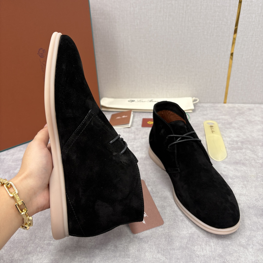 💋💍LP 家新品发售 Loro Pian* 诺悠*翩雅 的经典款短靴 此款沙漠靴系列采用荔枝纹牛皮/高丝