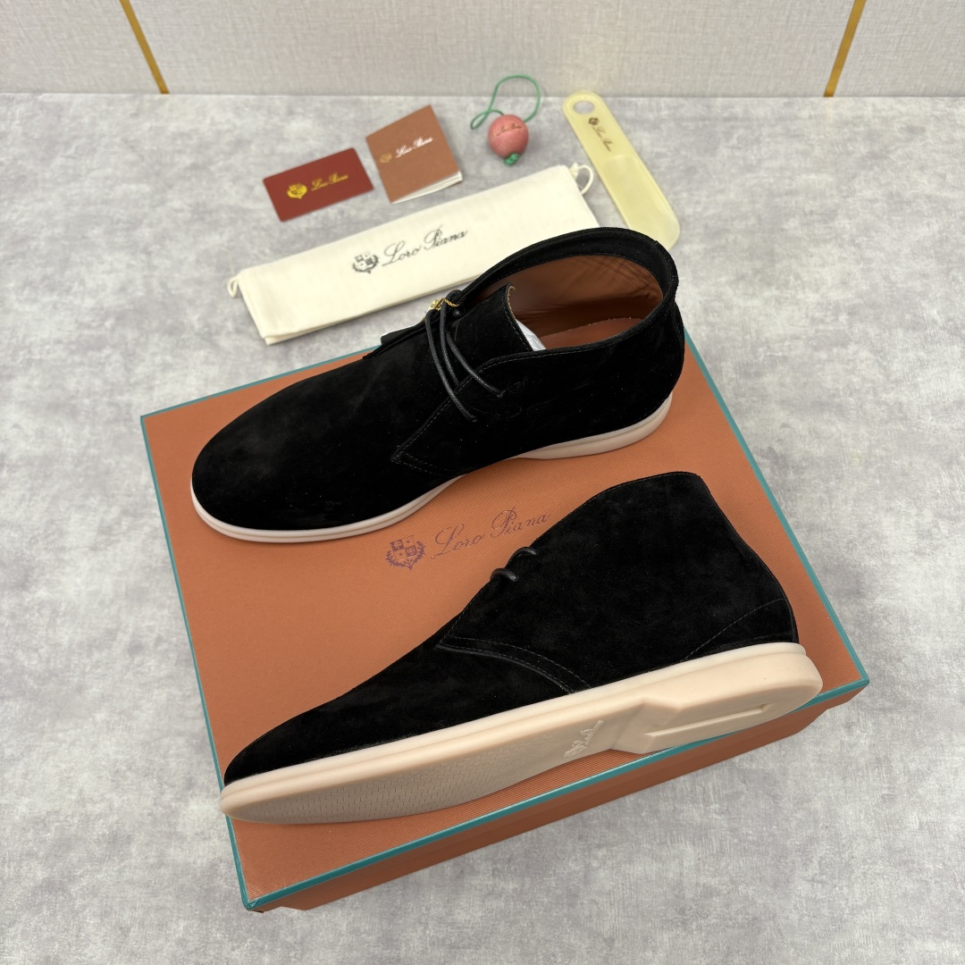 💋💍LP 家新品发售 Loro Pian* 诺悠*翩雅 的经典款短靴 此款沙漠靴系列采用荔枝纹牛皮/高丝