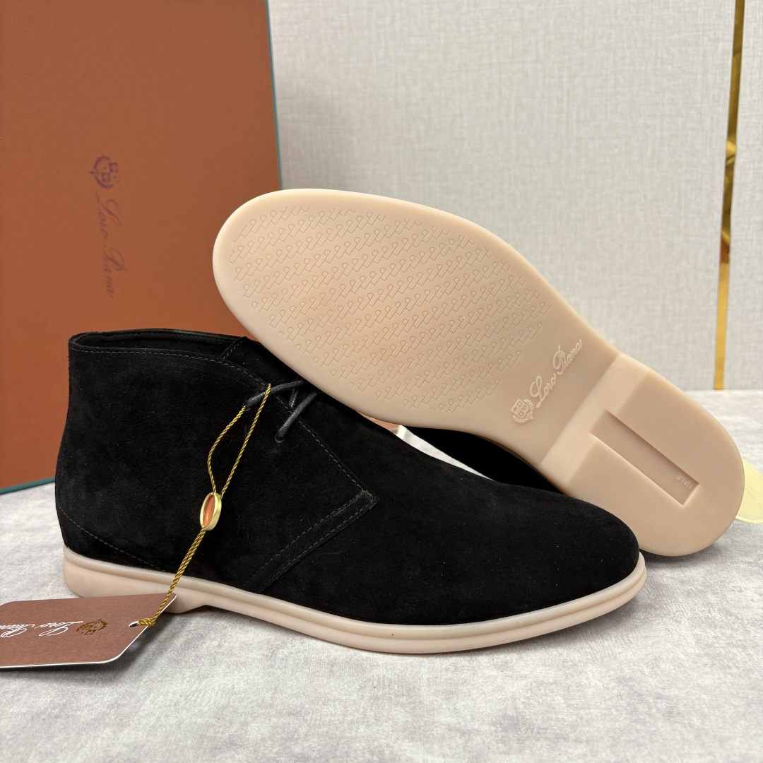 💋💍LP 家新品发售 Loro Pian* 诺悠*翩雅 的经典款短靴 此款沙漠靴系列采用荔枝纹牛皮/高丝