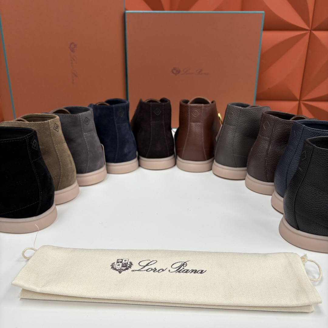 💋💍LP 家新品发售 Loro Pian* 诺悠*翩雅 的经典款短靴 此款沙漠靴系列采用荔枝纹牛皮/高丝