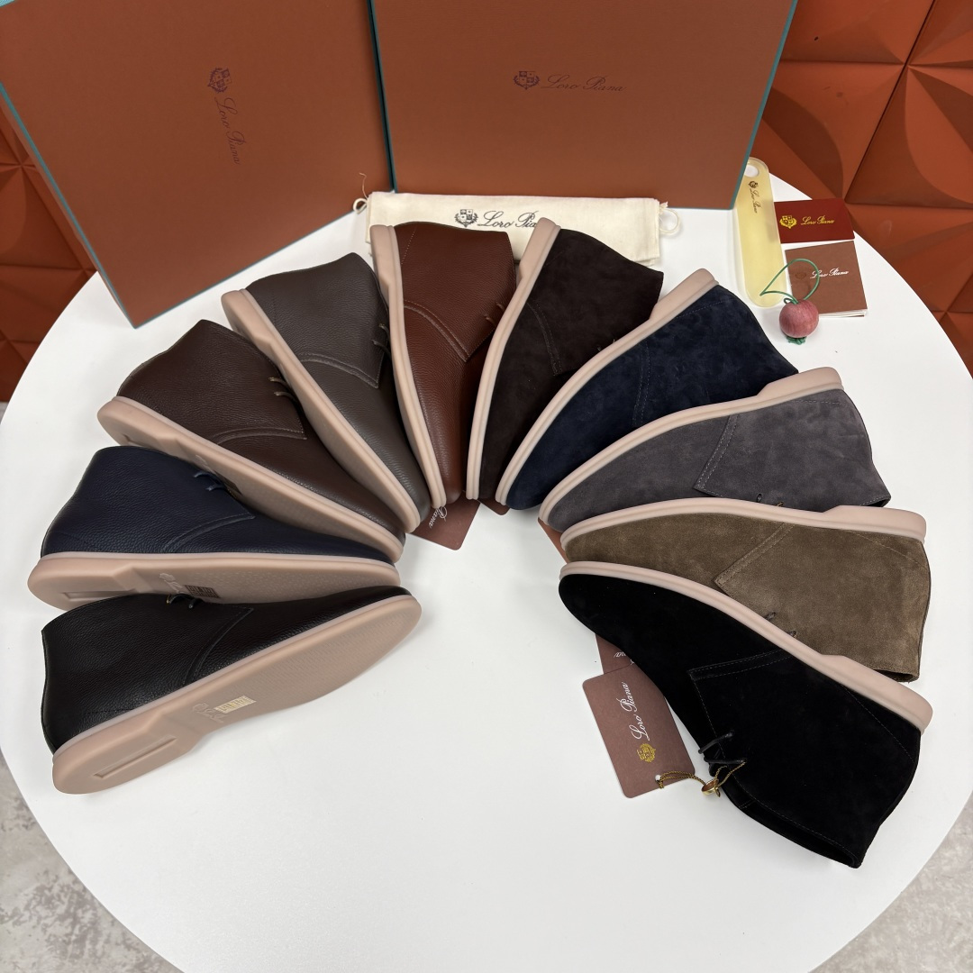 💋💍LP 家新品发售 Loro Pian* 诺悠*翩雅 的经典款短靴 此款沙漠靴系列采用荔枝纹牛皮/高丝