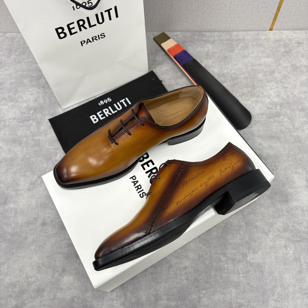 💋💍Berlut* 布鲁提 新款男士手工擦色正装鞋皮鞋上新🆕 Berlut* 对皮革的执念近乎苛刻，精选
