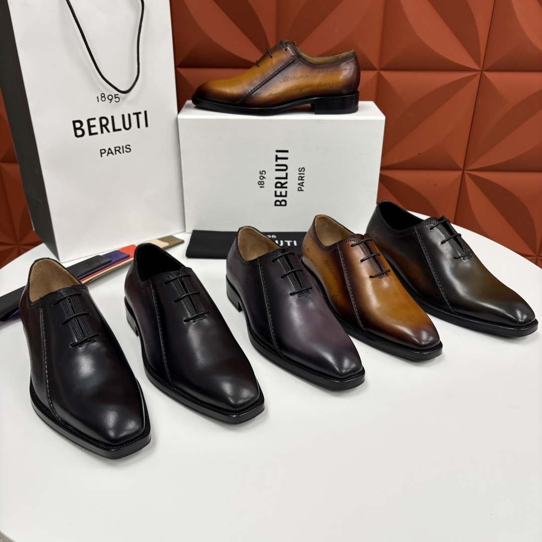 💋💍Berlut* 布鲁提 新款男士手工擦色正装鞋皮鞋上新🆕 Berlut* 对皮革的执念近乎苛刻，精选