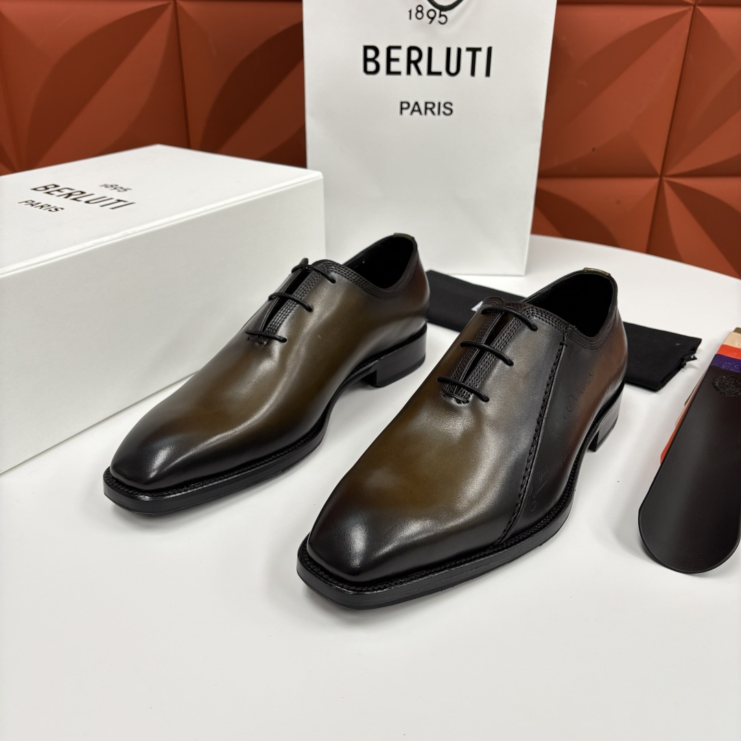💋💍Berlut* 布鲁提 新款男士手工擦色正装鞋皮鞋上新🆕 Berlut* 对皮革的执念近乎苛刻，精选