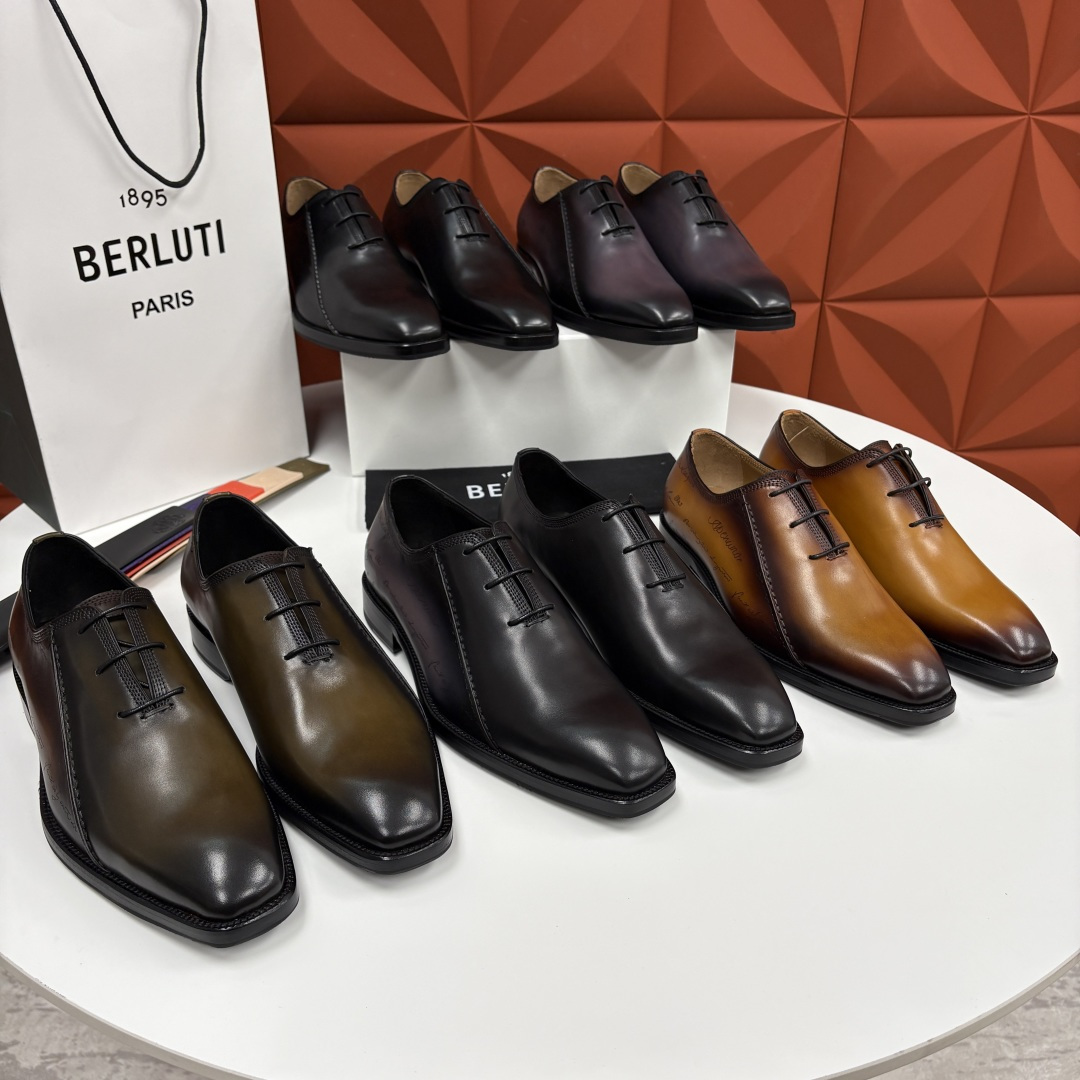 💋💍Berlut* 布鲁提 新款男士手工擦色正装鞋皮鞋上新🆕 Berlut* 对皮革的执念近乎苛刻，精选