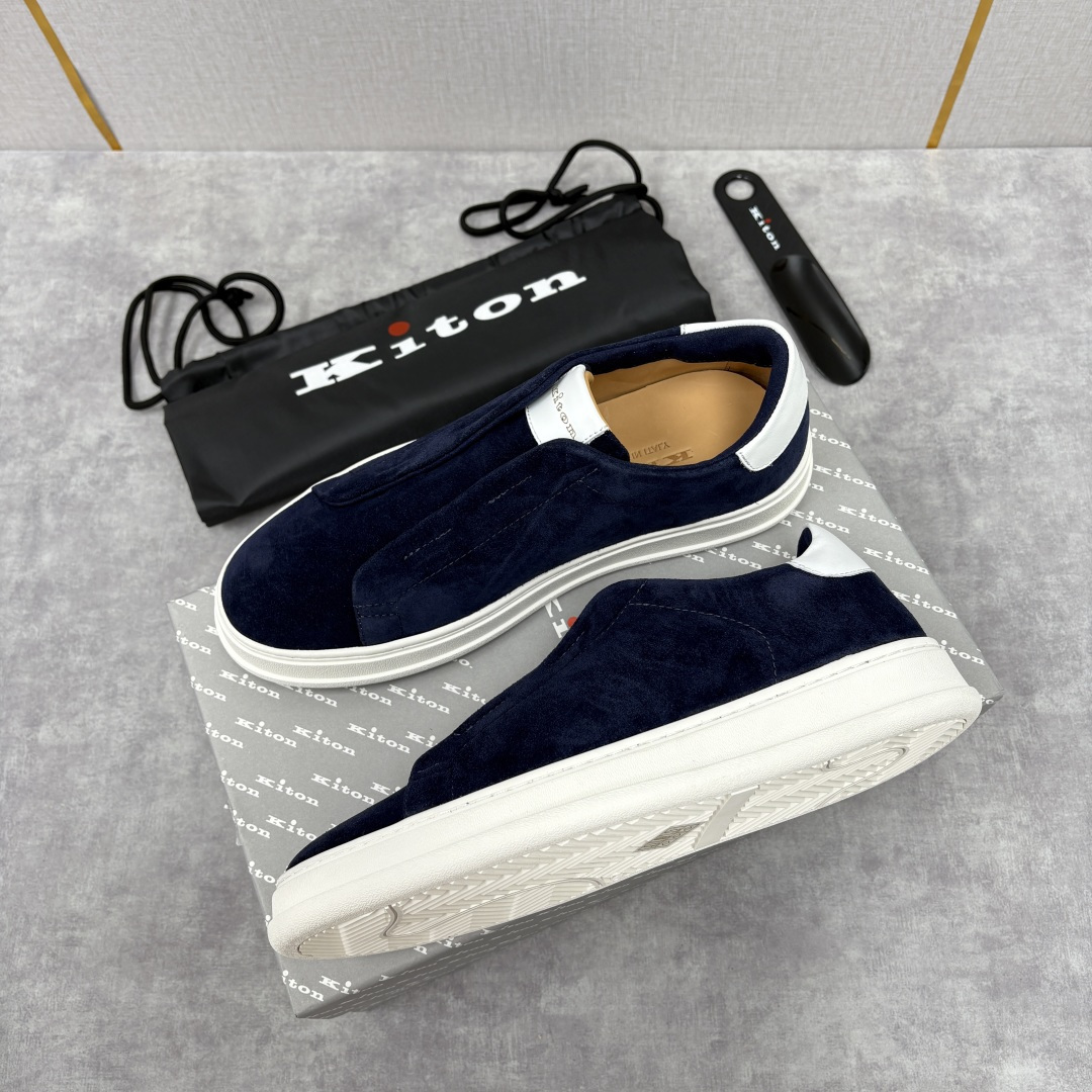 💋💍 Kito*n 新品 男士拼色厚底休闲鞋 鞋面采用高丝光磨砂牛皮+优质小牛皮的拼接设计，磨砂皮细腻软