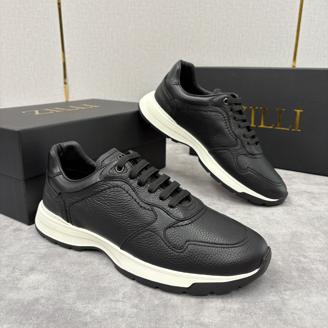 💋💍ZL家新品 Zill* 兹-利 是1970创立的法国奢侈男装品牌 缝线装饰男士休闲运动鞋当法式奢华邂