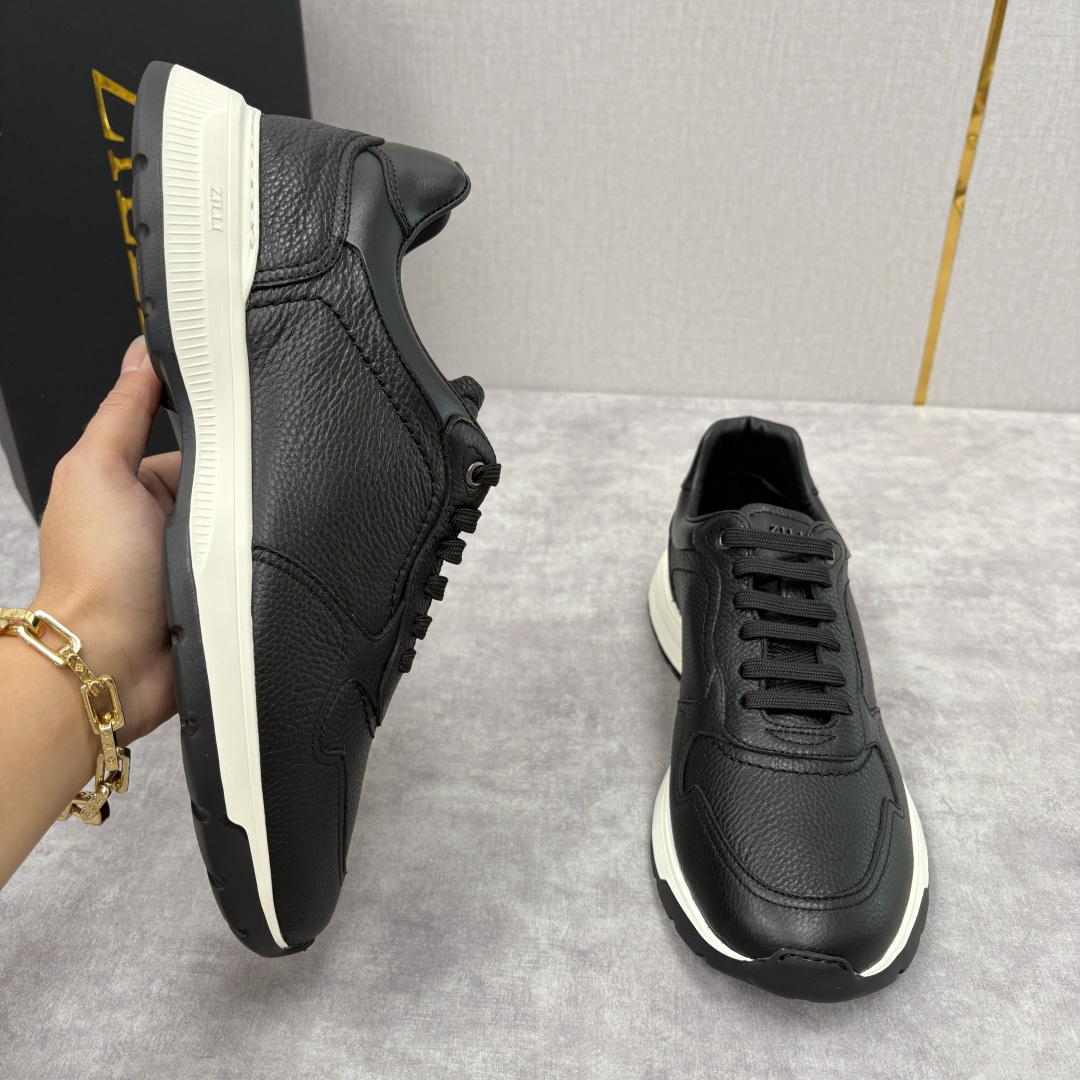💋💍ZL家新品 Zill* 兹-利 是1970创立的法国奢侈男装品牌 缝线装饰男士休闲运动鞋当法式奢华邂