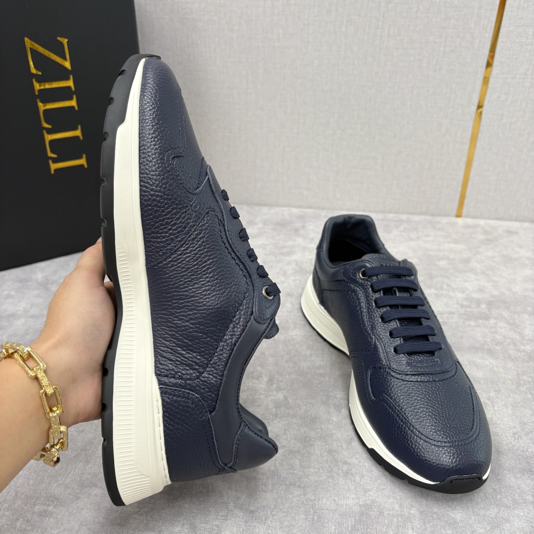 💋💍ZL家新品 Zill* 兹-利 是1970创立的法国奢侈男装品牌 缝线装饰男士休闲运动鞋当法式奢华邂