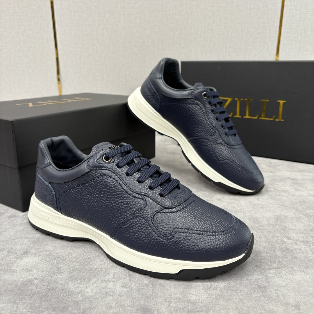 💋💍ZL家新品 Zill* 兹-利 是1970创立的法国奢侈男装品牌 缝线装饰男士休闲运动鞋当法式奢华邂