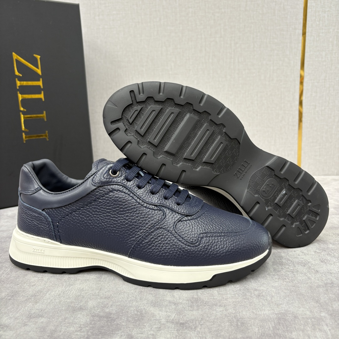 💋💍ZL家新品 Zill* 兹-利 是1970创立的法国奢侈男装品牌 缝线装饰男士休闲运动鞋当法式奢华邂