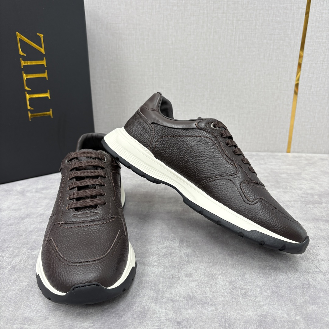 💋💍ZL家新品 Zill* 兹-利 是1970创立的法国奢侈男装品牌 缝线装饰男士休闲运动鞋当法式奢华邂