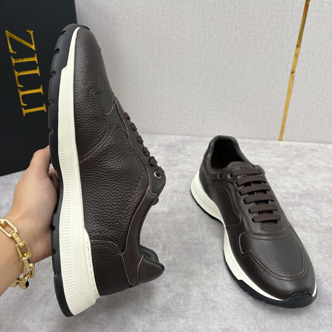 💋💍ZL家新品 Zill* 兹-利 是1970创立的法国奢侈男装品牌 缝线装饰男士休闲运动鞋当法式奢华邂