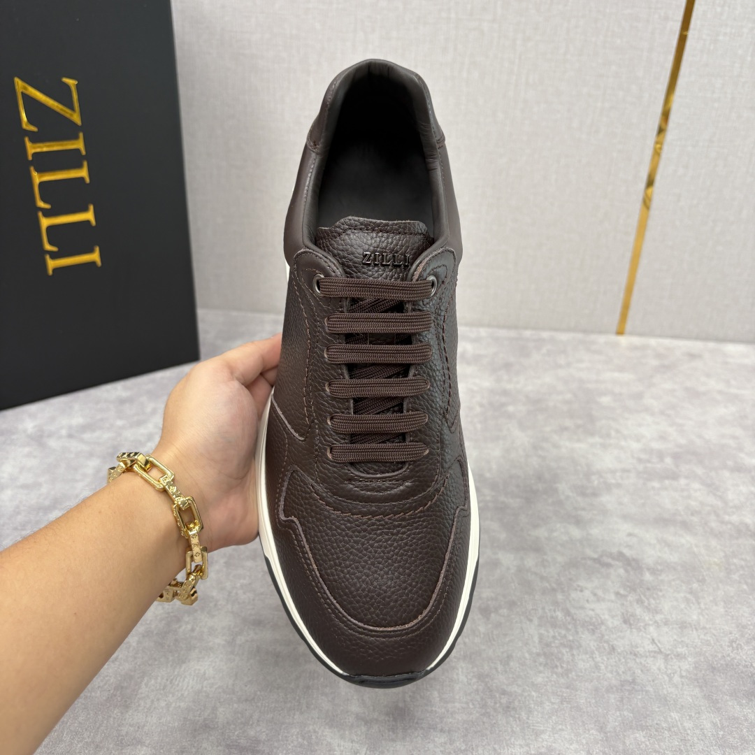 💋💍ZL家新品 Zill* 兹-利 是1970创立的法国奢侈男装品牌 缝线装饰男士休闲运动鞋当法式奢华邂