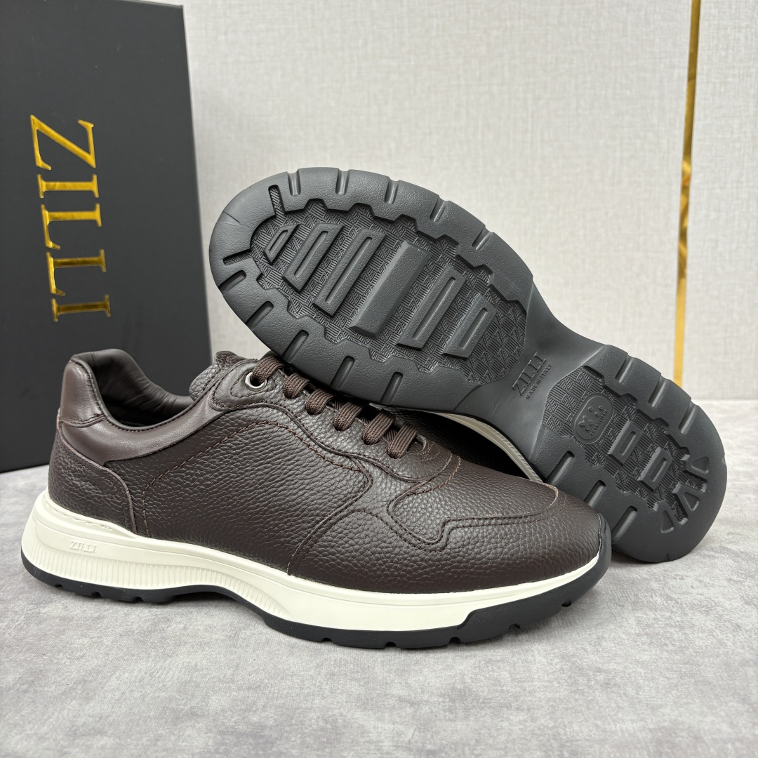 💋💍ZL家新品 Zill* 兹-利 是1970创立的法国奢侈男装品牌 缝线装饰男士休闲运动鞋当法式奢华邂