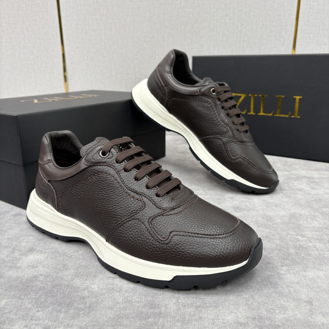 💋💍ZL家新品 Zill* 兹-利 是1970创立的法国奢侈男装品牌 缝线装饰男士休闲运动鞋当法式奢华邂