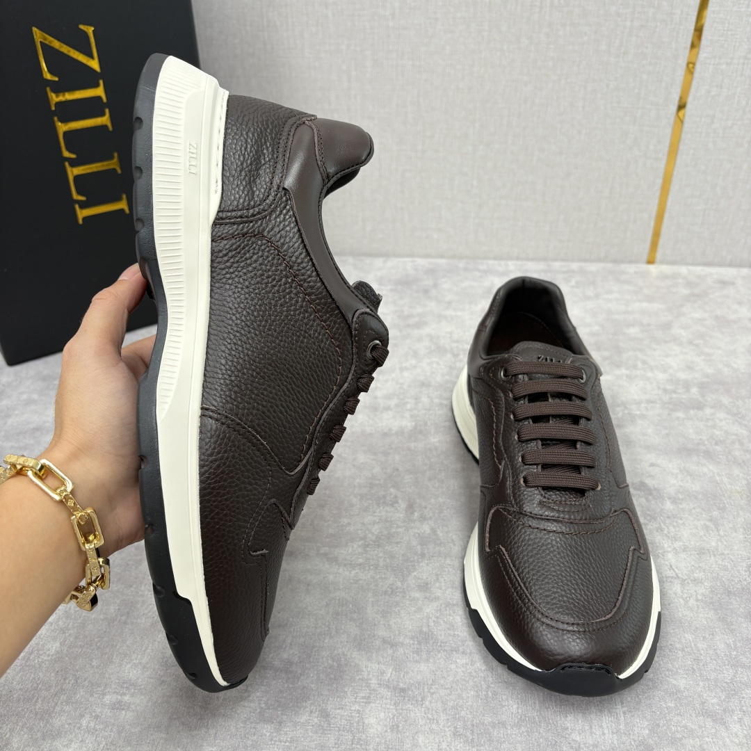 💋💍ZL家新品 Zill* 兹-利 是1970创立的法国奢侈男装品牌 缝线装饰男士休闲运动鞋当法式奢华邂