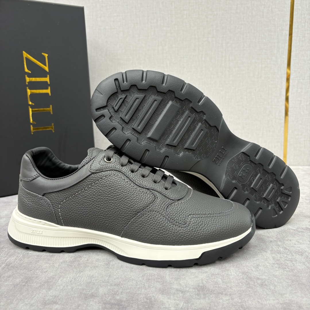 💋💍ZL家新品 Zill* 兹-利 是1970创立的法国奢侈男装品牌 缝线装饰男士休闲运动鞋当法式奢华邂