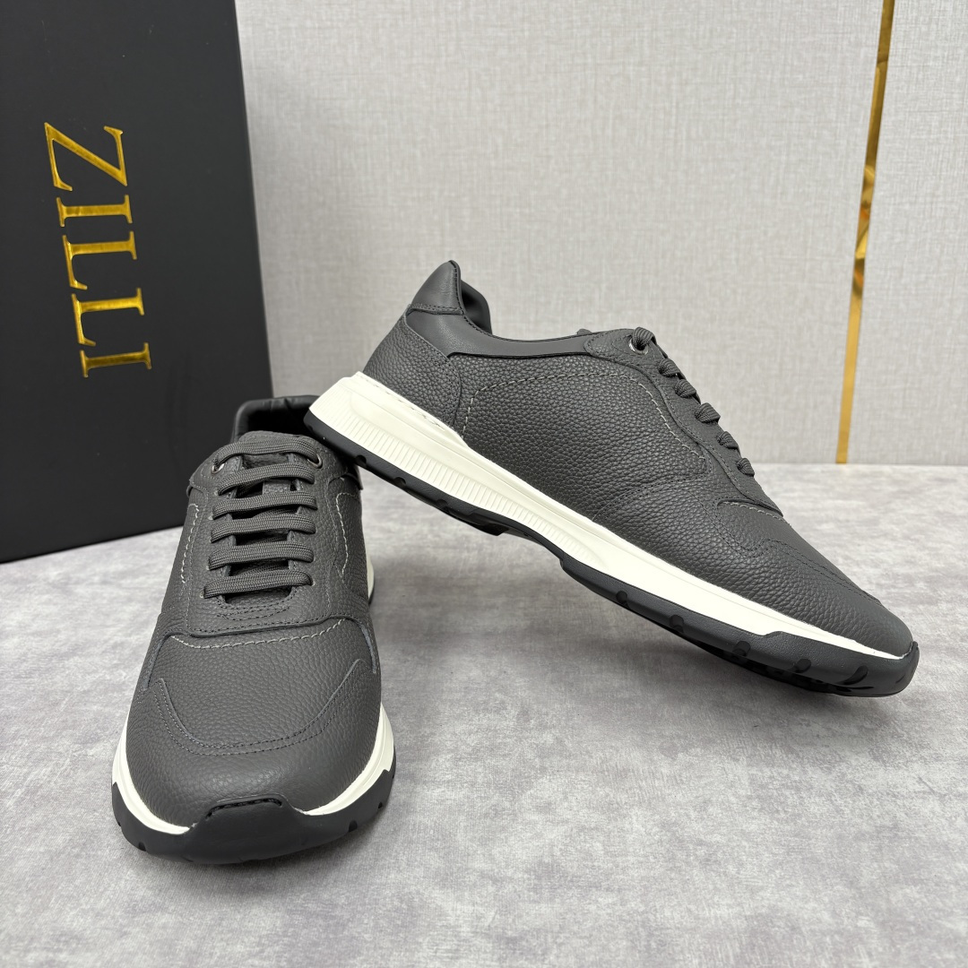 💋💍ZL家新品 Zill* 兹-利 是1970创立的法国奢侈男装品牌 缝线装饰男士休闲运动鞋当法式奢华邂