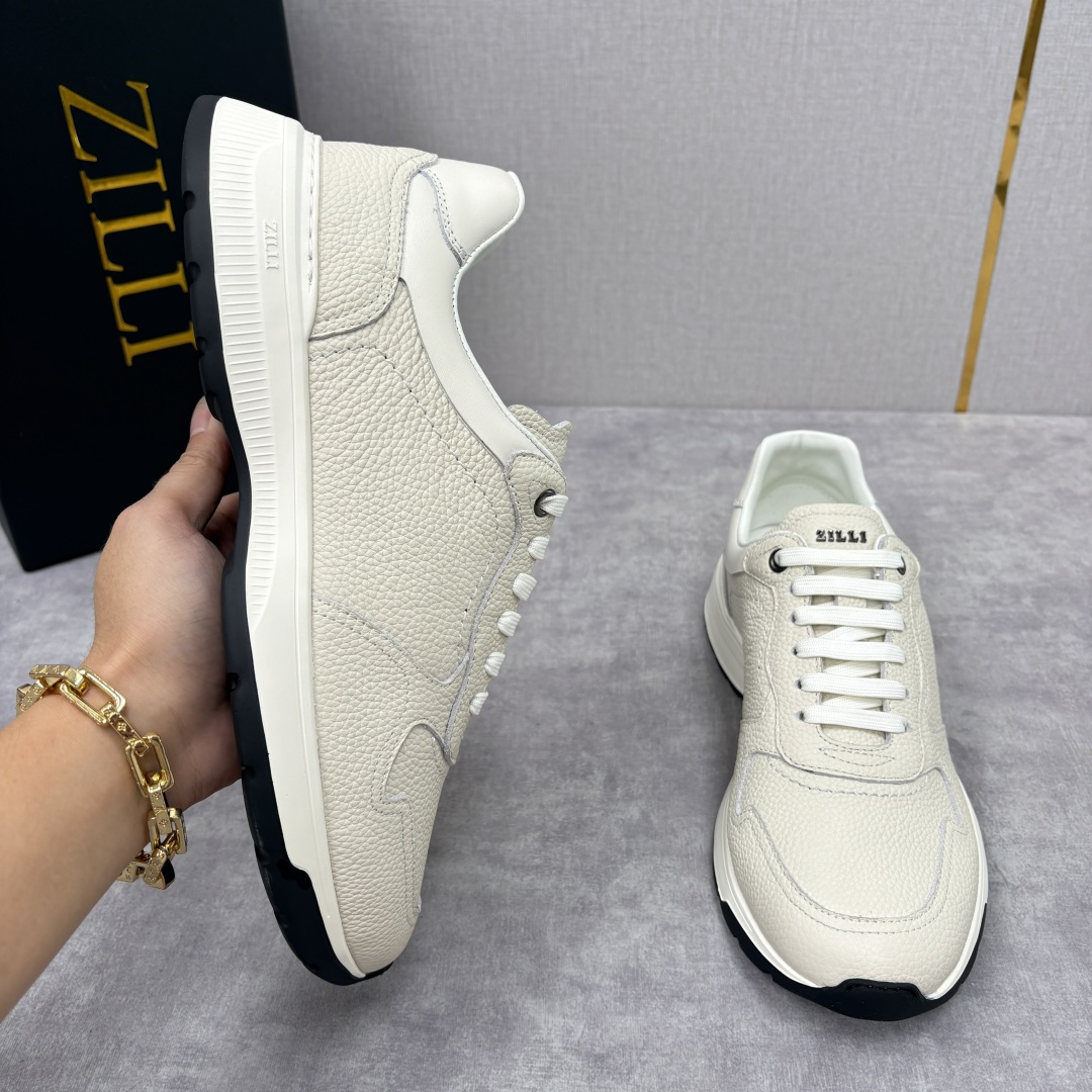 💋💍ZL家新品 Zill* 兹-利 是1970创立的法国奢侈男装品牌 缝线装饰男士休闲运动鞋当法式奢华邂