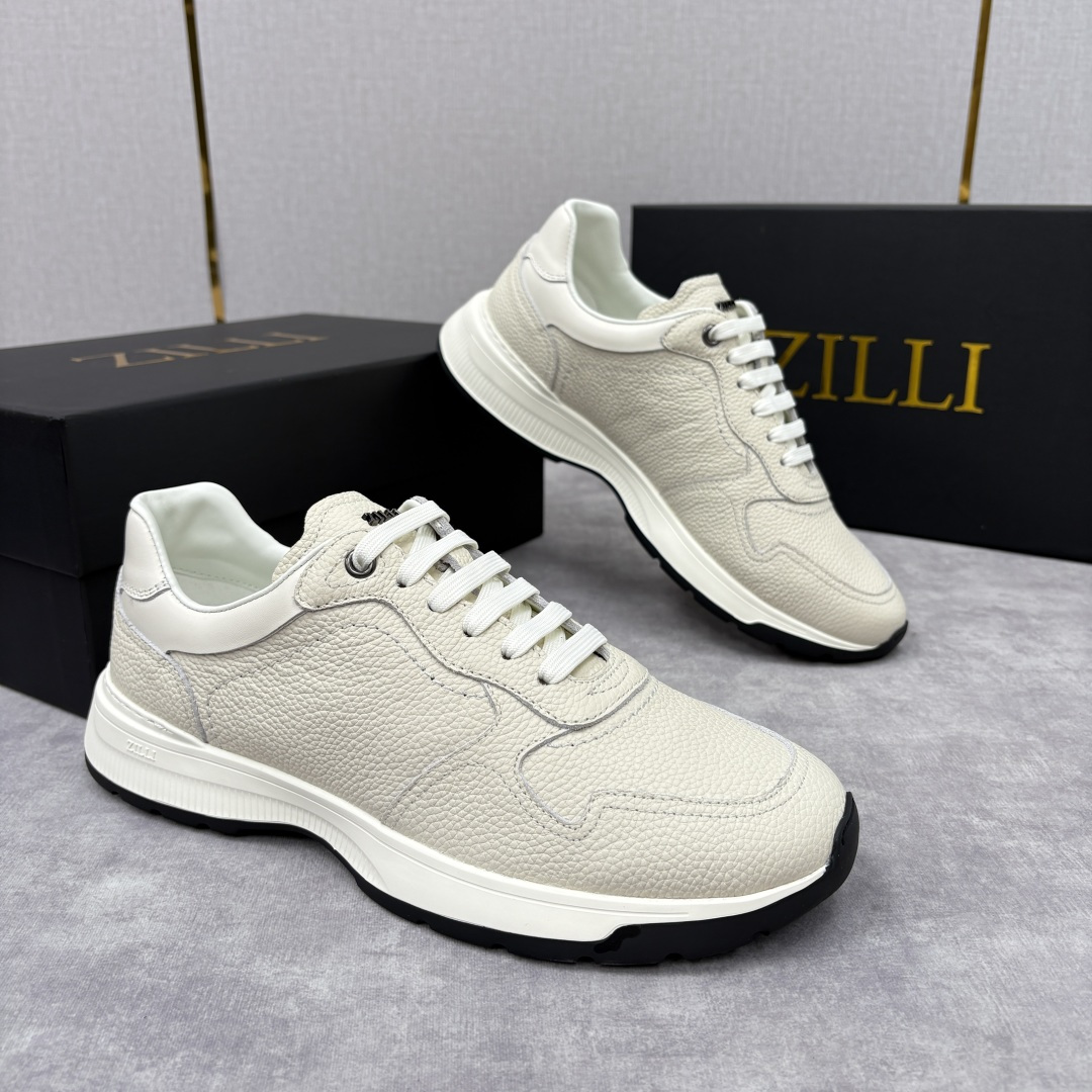 💋💍ZL家新品 Zill* 兹-利 是1970创立的法国奢侈男装品牌 缝线装饰男士休闲运动鞋当法式奢华邂