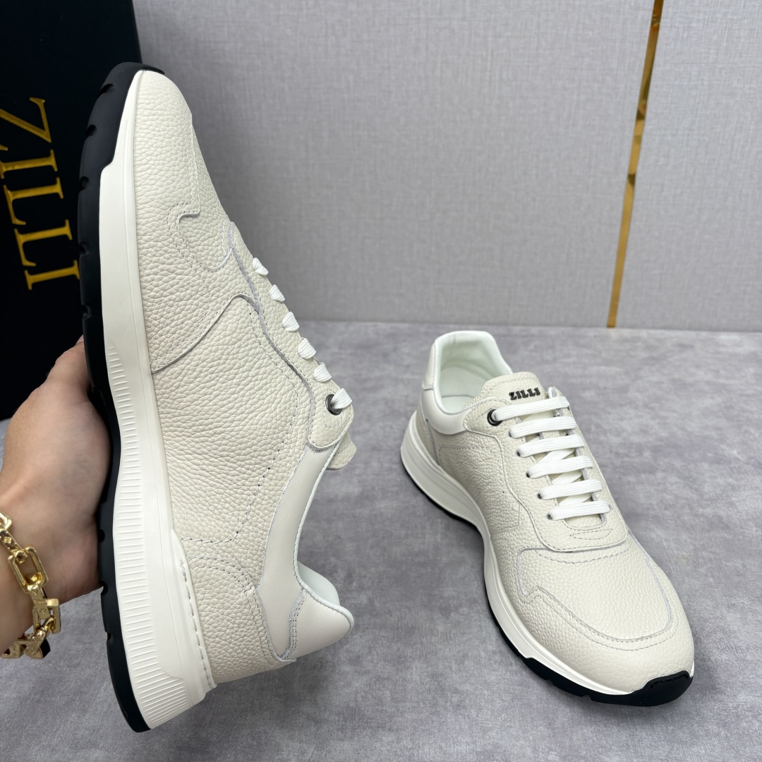 💋💍ZL家新品 Zill* 兹-利 是1970创立的法国奢侈男装品牌 缝线装饰男士休闲运动鞋当法式奢华邂