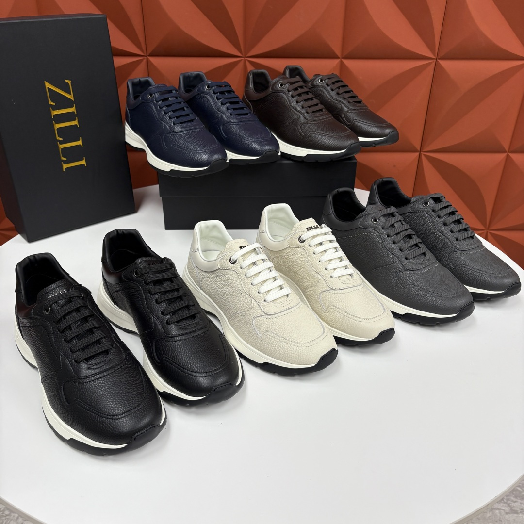 💋💍ZL家新品 Zill* 兹-利 是1970创立的法国奢侈男装品牌 缝线装饰男士休闲运动鞋当法式奢华邂