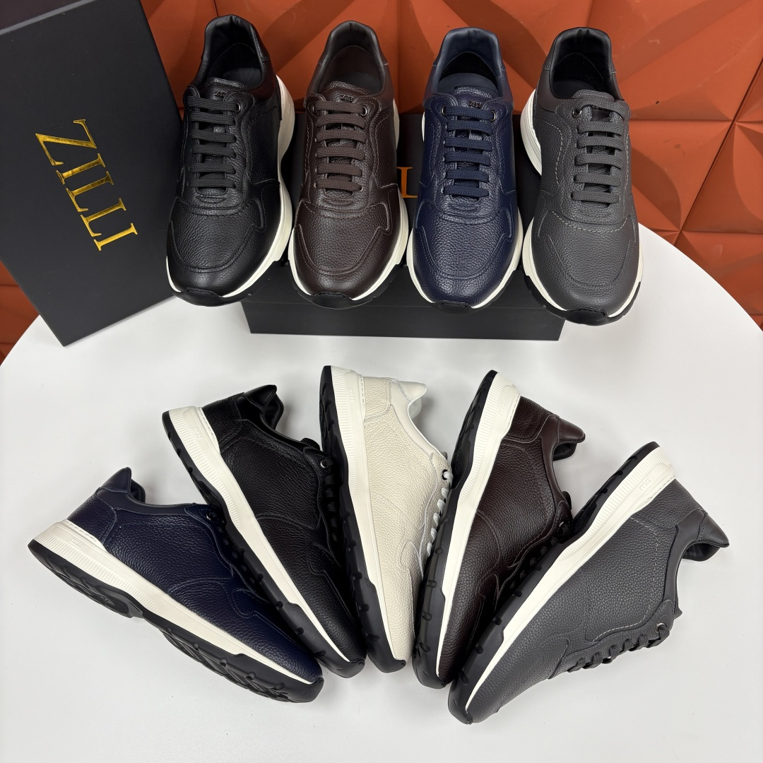 💋💍ZL家新品 Zill* 兹-利 是1970创立的法国奢侈男装品牌 缝线装饰男士休闲运动鞋当法式奢华邂
