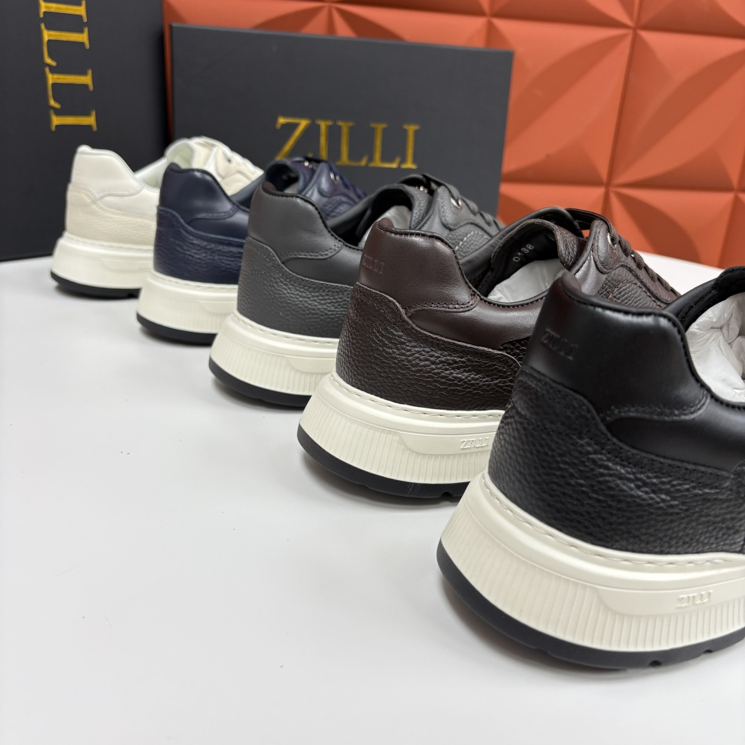 💋💍ZL家新品 Zill* 兹-利 是1970创立的法国奢侈男装品牌 缝线装饰男士休闲运动鞋当法式奢华邂