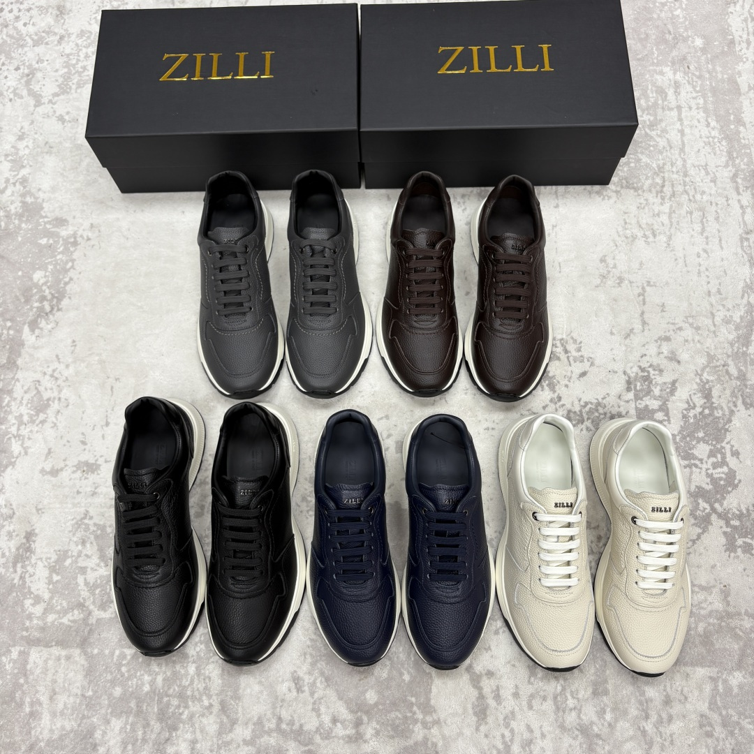 💋💍ZL家新品 Zill* 兹-利 是1970创立的法国奢侈男装品牌 缝线装饰男士休闲运动鞋当法式奢华邂