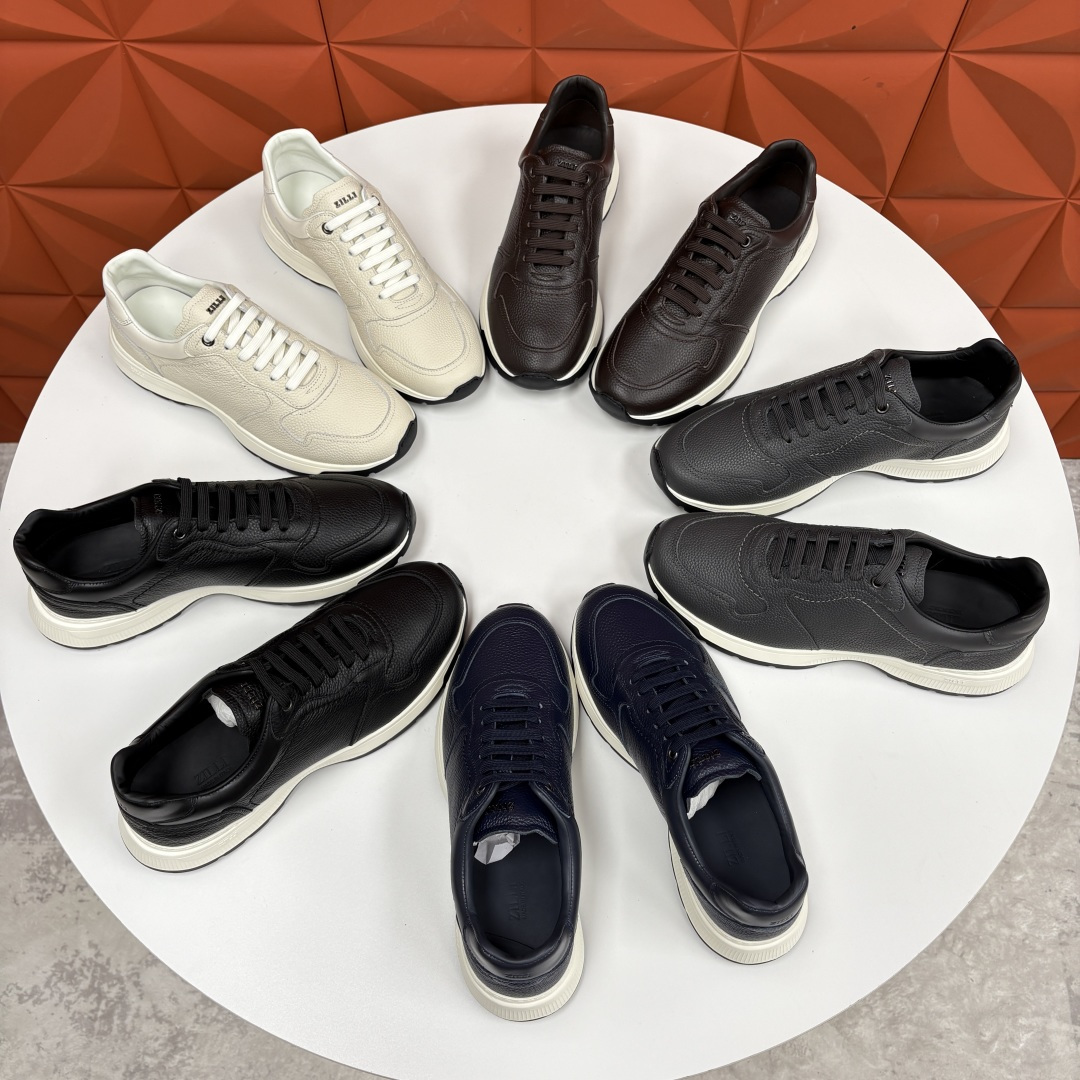 💋💍ZL家新品 Zill* 兹-利 是1970创立的法国奢侈男装品牌 缝线装饰男士休闲运动鞋当法式奢华邂