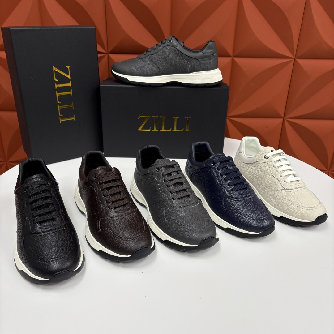 💋💍ZL家新品 Zill* 兹-利 是1970创立的法国奢侈男装品牌 缝线装饰男士休闲运动鞋当法式奢华邂