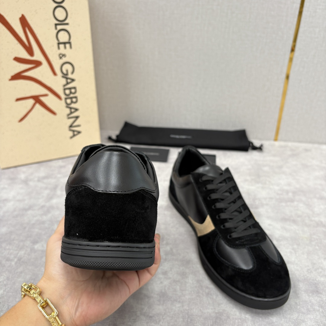 💋💍D &G 杜嘉-班纳（Dolce & Gabban*）男士休闲运动鞋 logo 拼接撞色低帮板鞋 采